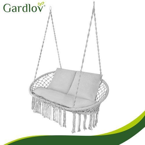 Садова гойдалка Гніздо лелеки Gardlov 27378 300 кг з подушкою двомісна 27378 фото