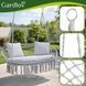 Садова гойдалка Гніздо лелеки Gardlov 27378 300 кг з подушкою двомісна 27378 фото 6