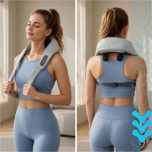 Масажер для шиї та спини Isomedix 27467 Shiatsu з підігрівом 22.2 Вт USB TM-ISOM-27467 фото
