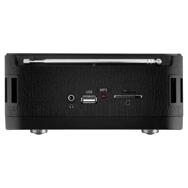 Портативний радіоприймач SVEN SRP-555 Black-Silver FM/AM/SW, USB, microSD TM-SVEN-SRP-555-BK-SV фото