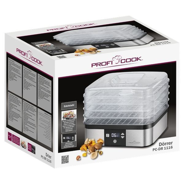 Сушилка для овощей и фруктов Profi Cook PC-DR 1116, дегидратор 350 Вт с LCD таймером TM-PROF-PC-DR-1116 фото