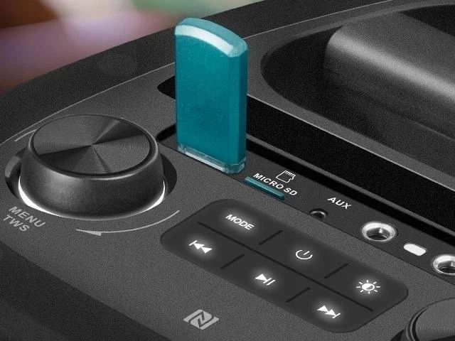 Портативна колонка SVEN PS-850 Black 100W, TWS, Bluetooth, NFC, караоке, RGB TM-SVEN-PS-850 фото