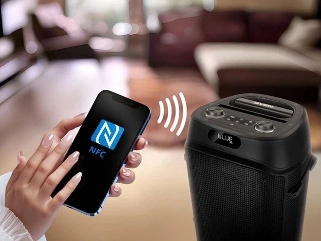 Портативна колонка SVEN PS-850 Black 100W, TWS, Bluetooth, NFC, караоке, RGB TM-SVEN-PS-850 фото