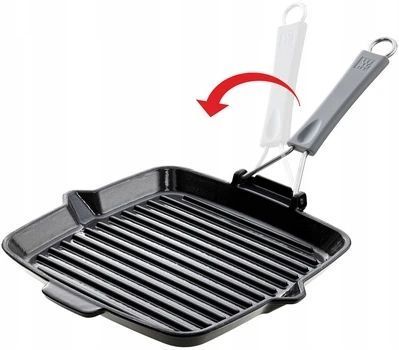 Сковорода-гриль чавунна ZWILLING 40200-240 24 см емальована зі складаною ручкою TM-ZWIL-40200-240 фото
