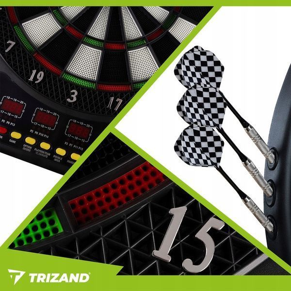 Электронный дартс Trizand 26307 27 игр 216 вариаций LCD-дисплей 6 дротиков 26307 фото