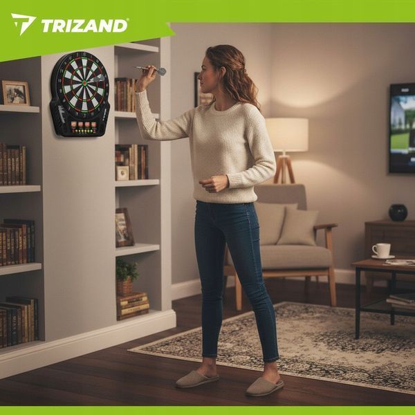 Электронный дартс Trizand 26307 27 игр 216 вариаций LCD-дисплей 6 дротиков 26307 фото