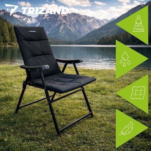 Крісло туристичне Trizand 27609 складане висока спинка до 120 кг 59х70х91 см 27609 фото