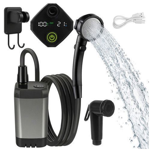 Туристичний душ Trizand 27539 6000 mAh USB-C LCD шланг 2 м 27539 фото