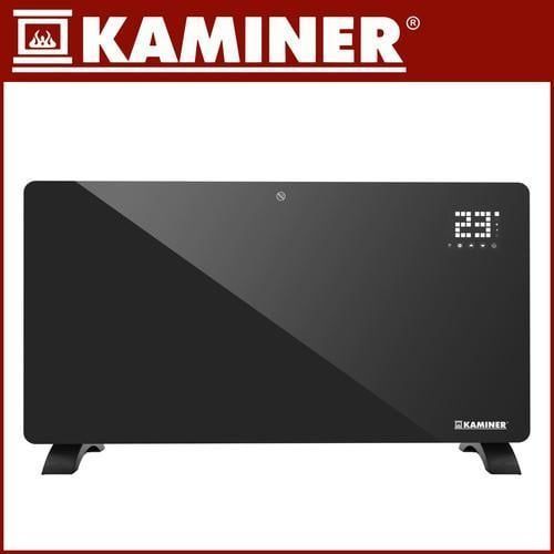 Електричний скляний конвектор Kaminer Zelva 26572 Black 2500W з Wi-Fi та пультом TM-KAMI-26572 фото