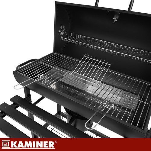 Вугільний гриль Kaminer 27315 кришка полиці зольник решітка великий 27315 фото